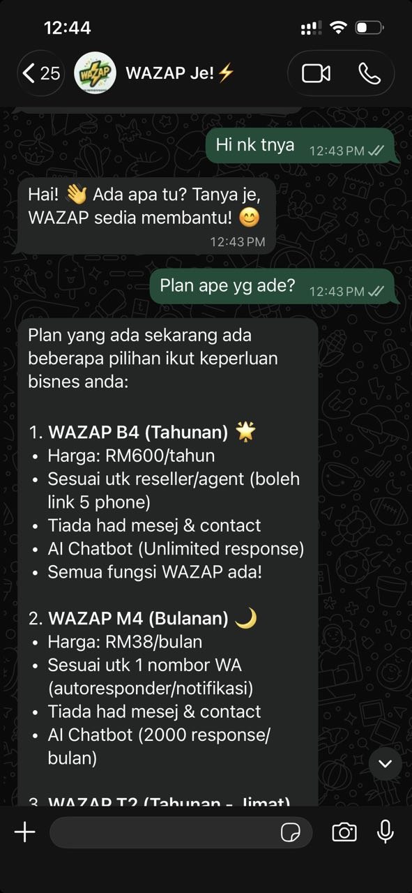 wasap ai chatbot
